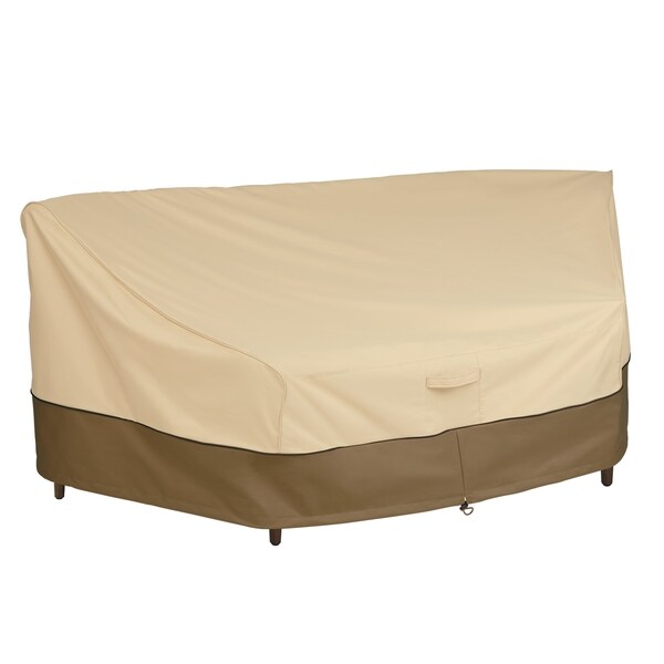 Clic Accessories Veranda Curved Sofa Sectional Cover 46 L Front X 90 Back 34 D 32 H