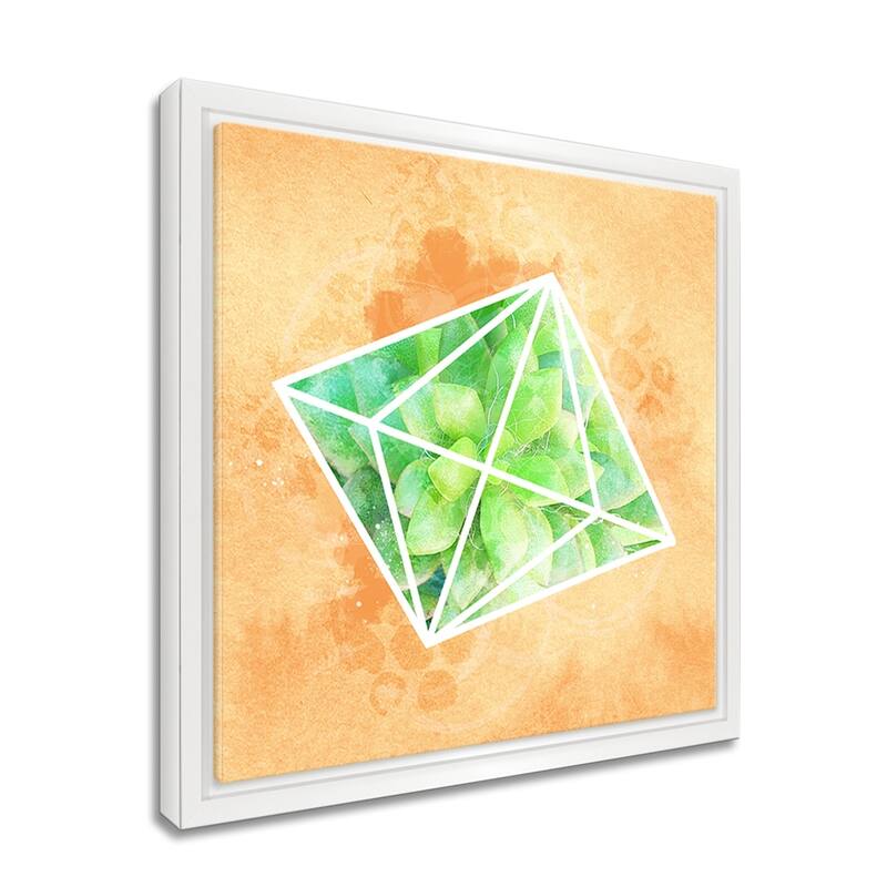 Ready2HangArt 'Crystal Terrarium' Framed Succulent Canvas Wall Art