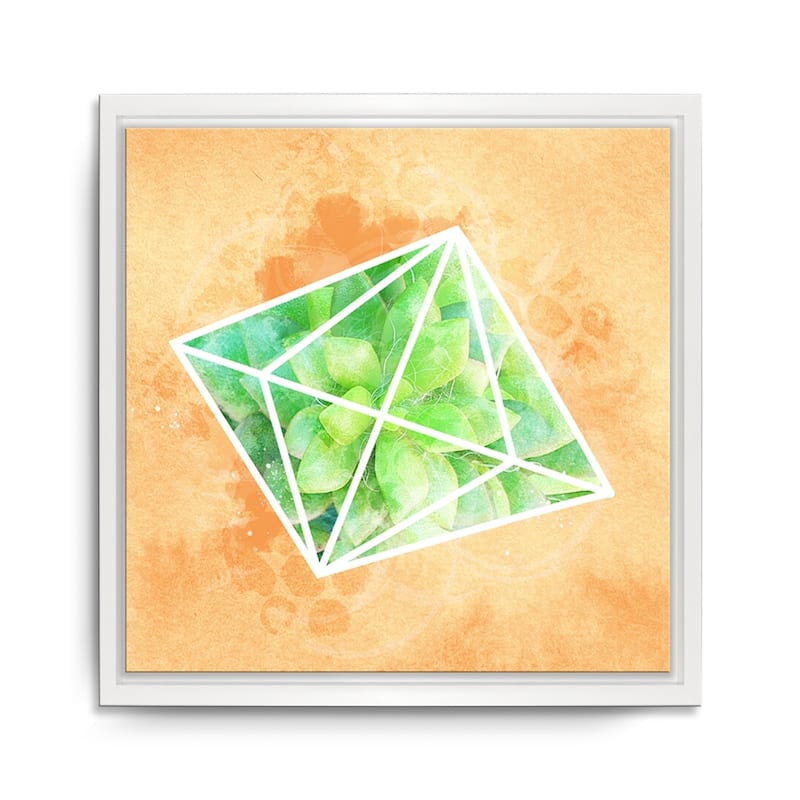 Ready2HangArt 'Crystal Terrarium' Framed Succulent Canvas Wall Art