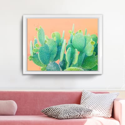 Ready2HangArt 'Cacti Dream' Framed Succulent Canvas Wall Art