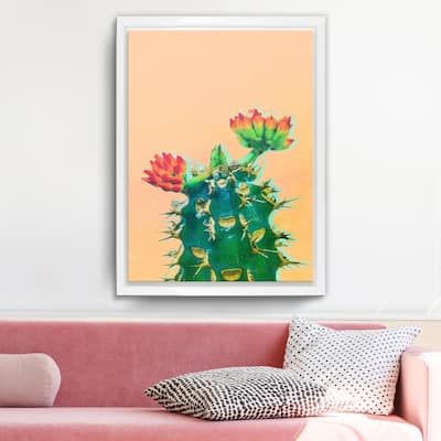 Ready2HangArt 'Color Me Cactus' Framed Succulent Canvas Wall Art