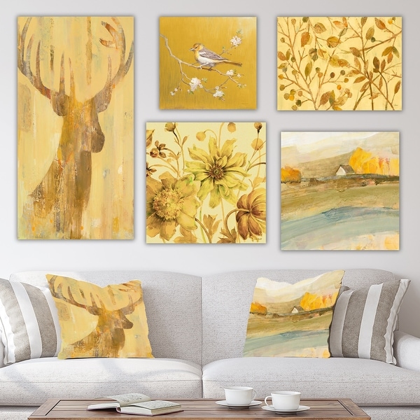 Designart 'Farmhouse Collection' Traditional Wall Art set of 5 pieces - Multi-color