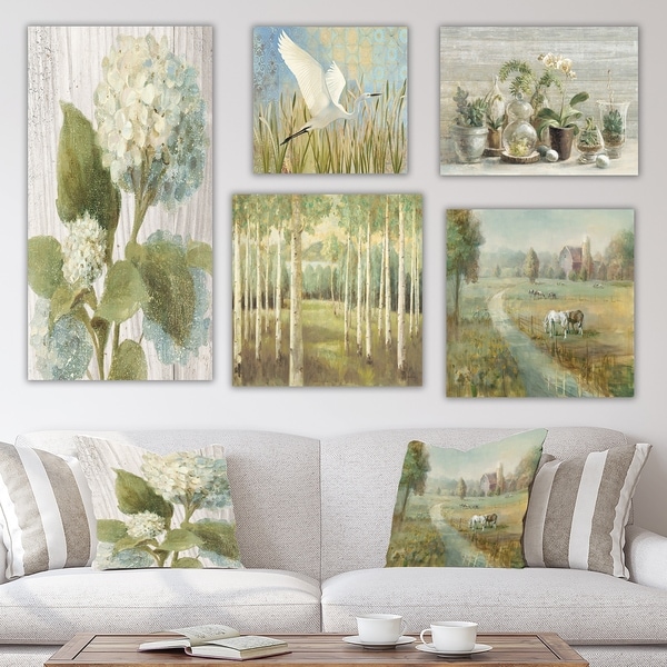 Shop Designart 'Countryside Collection' Traditional Wall Art set of 5 ...