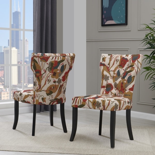 floral print upholstered dining chairs