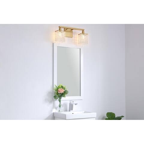Olivia 2-light Glam Clear Crystals Vanity Light
