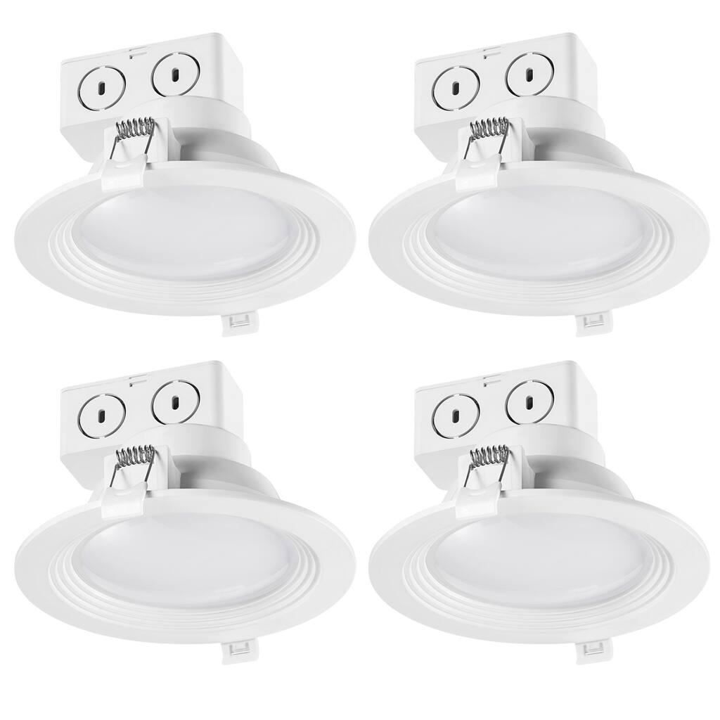 5 in. White Integrated LED Recessed Lighting Kit (4-Pack)