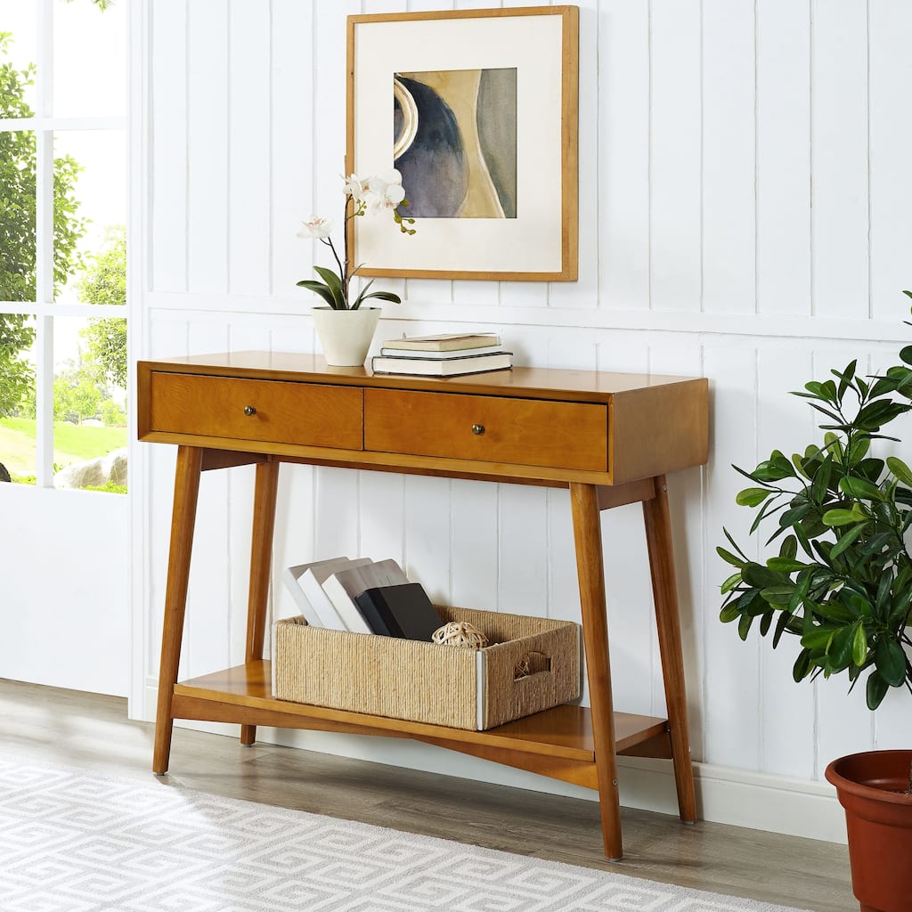 Crosley Landon Console Table In Acorn