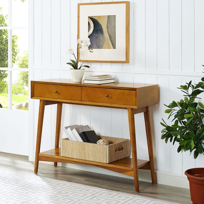 Crosley Landon Console Table In Acorn