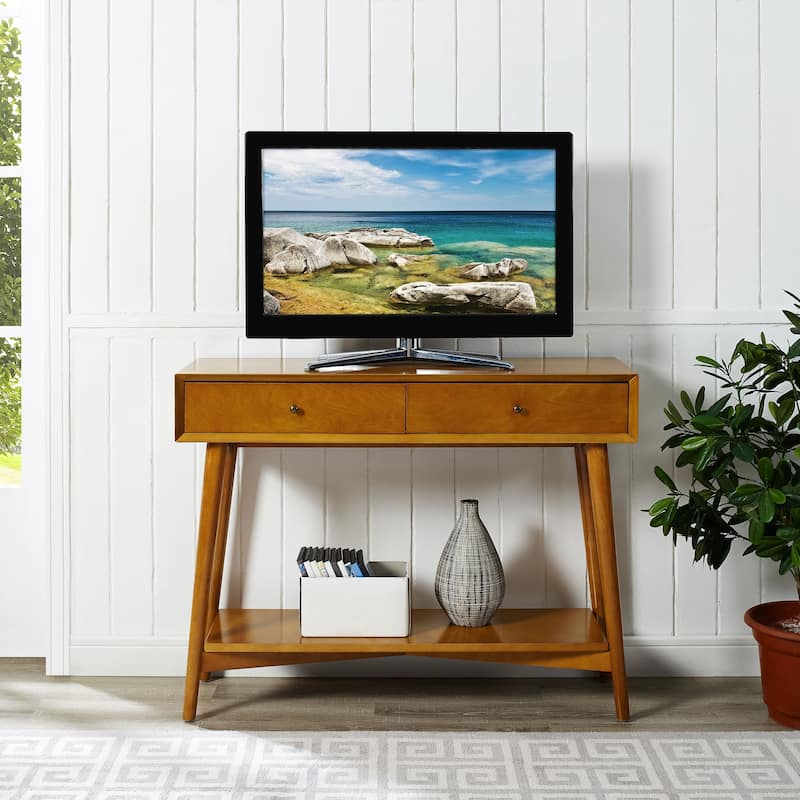 Crosley Landon Console Table In Acorn