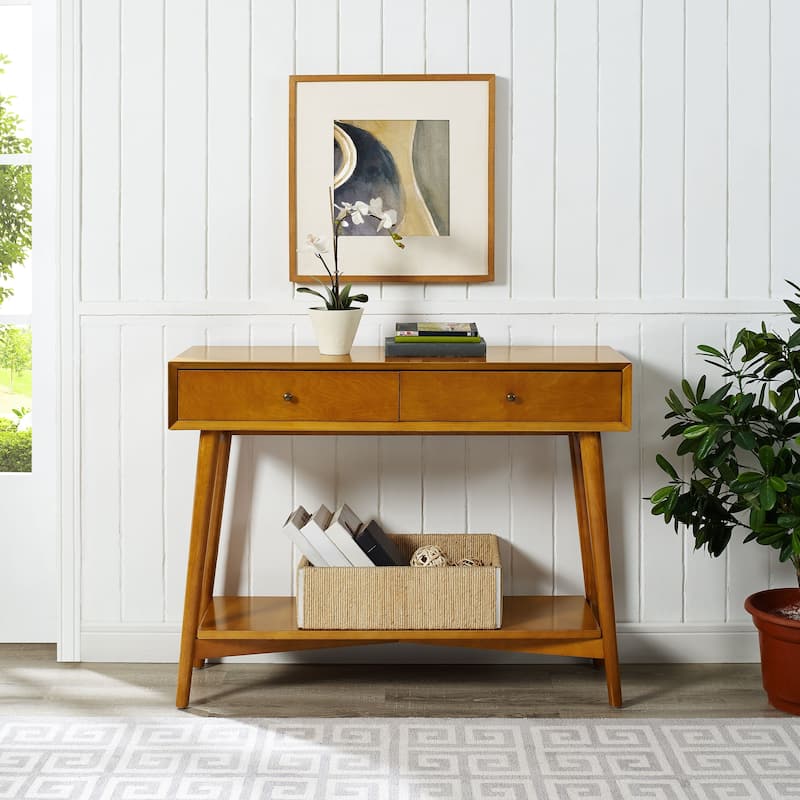 Crosley Landon Console Table In Acorn