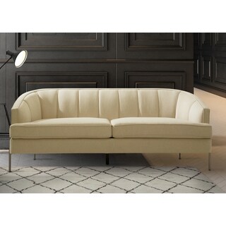Chic Home Philo Barrel Back Linen-textured Sofa - Bed Bath & Beyond ...