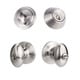 preview thumbnail 2 of 5, Sure-Loc Egg-shaped Entrance Door Knob with Keyed Alike Deadbolt satin nickel
