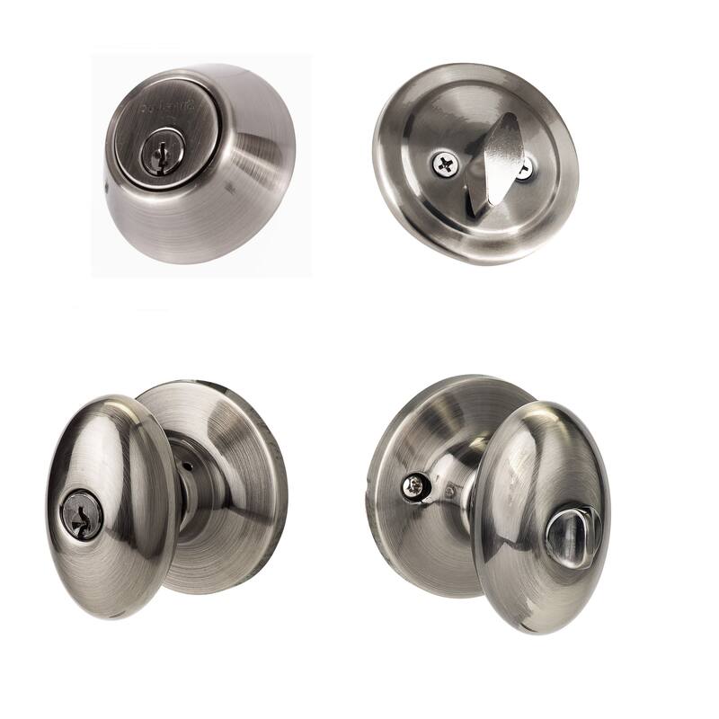 Sure-Loc Egg-shaped Entrance Door Knob with Keyed Alike Deadbolt