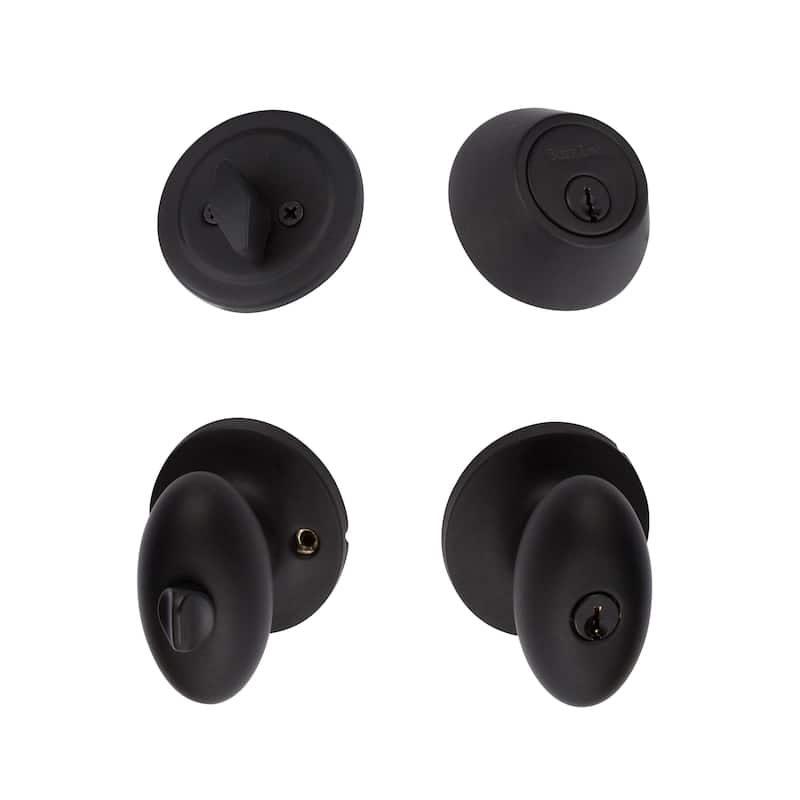 Sure-Loc Egg-shaped Entrance Door Knob with Keyed Alike Deadbolt