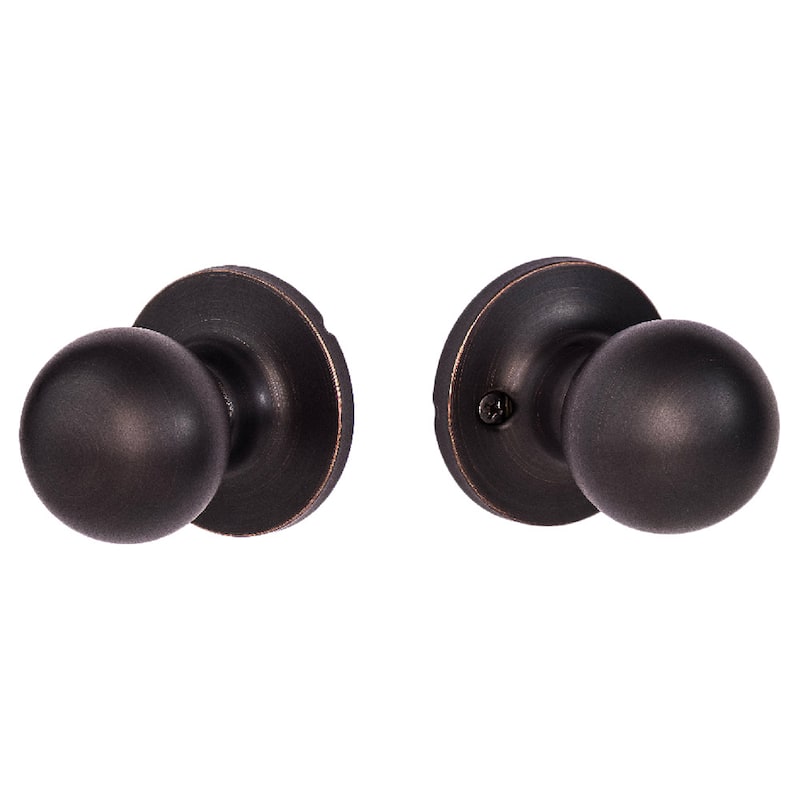 Sure-Loc Round Passage Door Knob (2 Complete Sets)