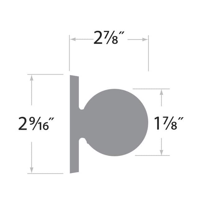 Sure-Loc Round Passage Door Knob (2 Complete Sets)