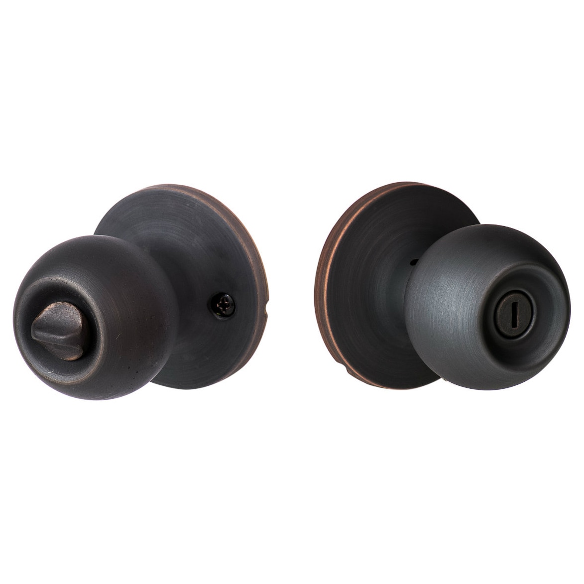 Round Privacy Door Knob Pair