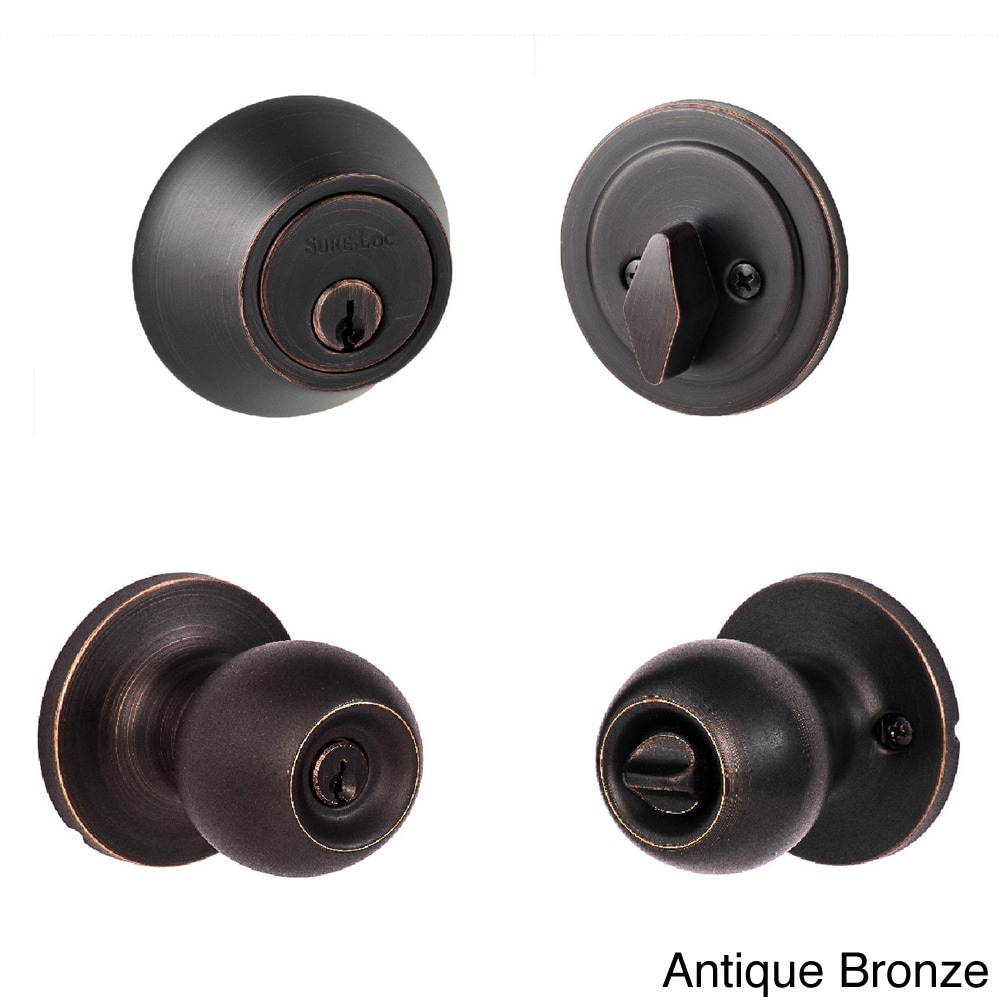 Round Entrance Keyed alike Door Knob/ Deadbolt Set