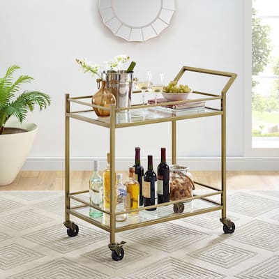 Aimee Mid-century Bar Cart - 35.5 "W x 19 "D x 36 "H