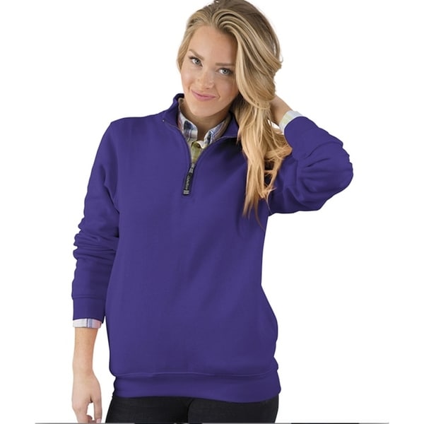 women's cotton quarter zip pullover