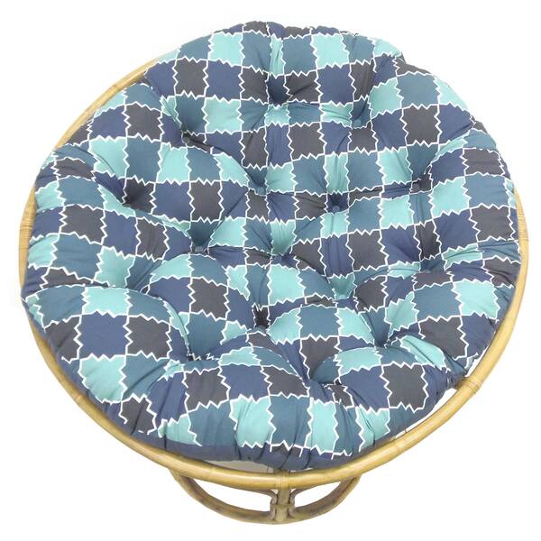Celebration Moroccan Print Papasan Cushion in Blue/Multi (As Is Item