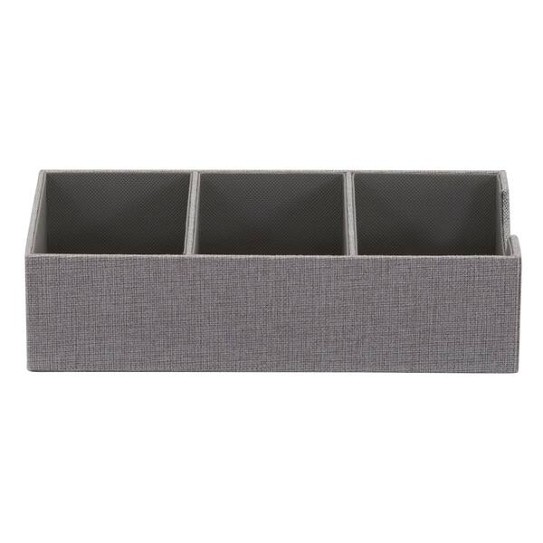 Shop Drawer Organizer Storage Tray With 3 Compartment And Fabric