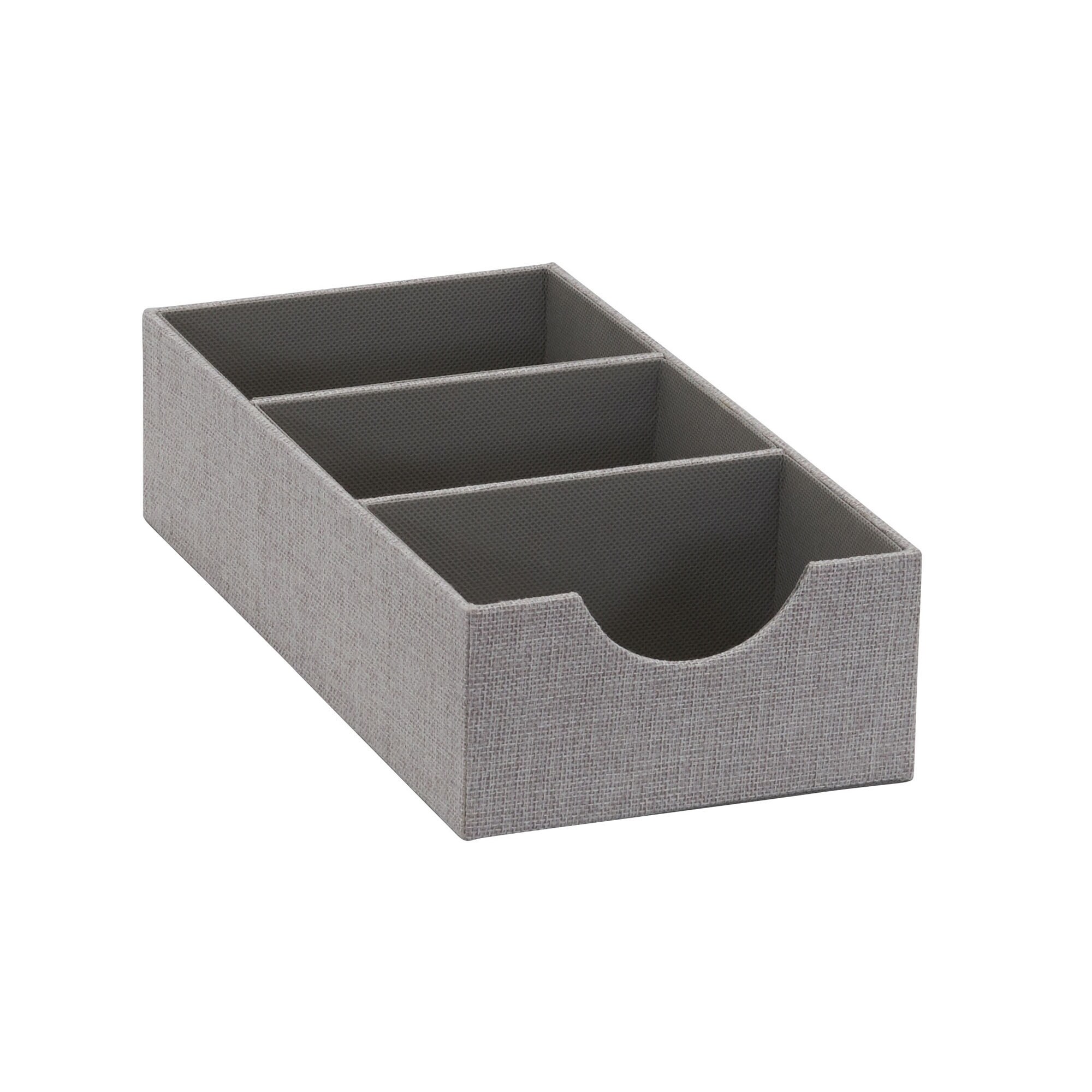 Shop Drawer Organizer Storage Tray With 3 Compartment And Fabric