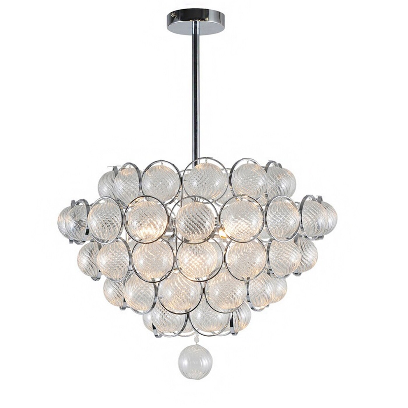 Chrome Iron Chandelier With Clear Glass Balls - Chandeliers For Bedrooms by Overstock.com