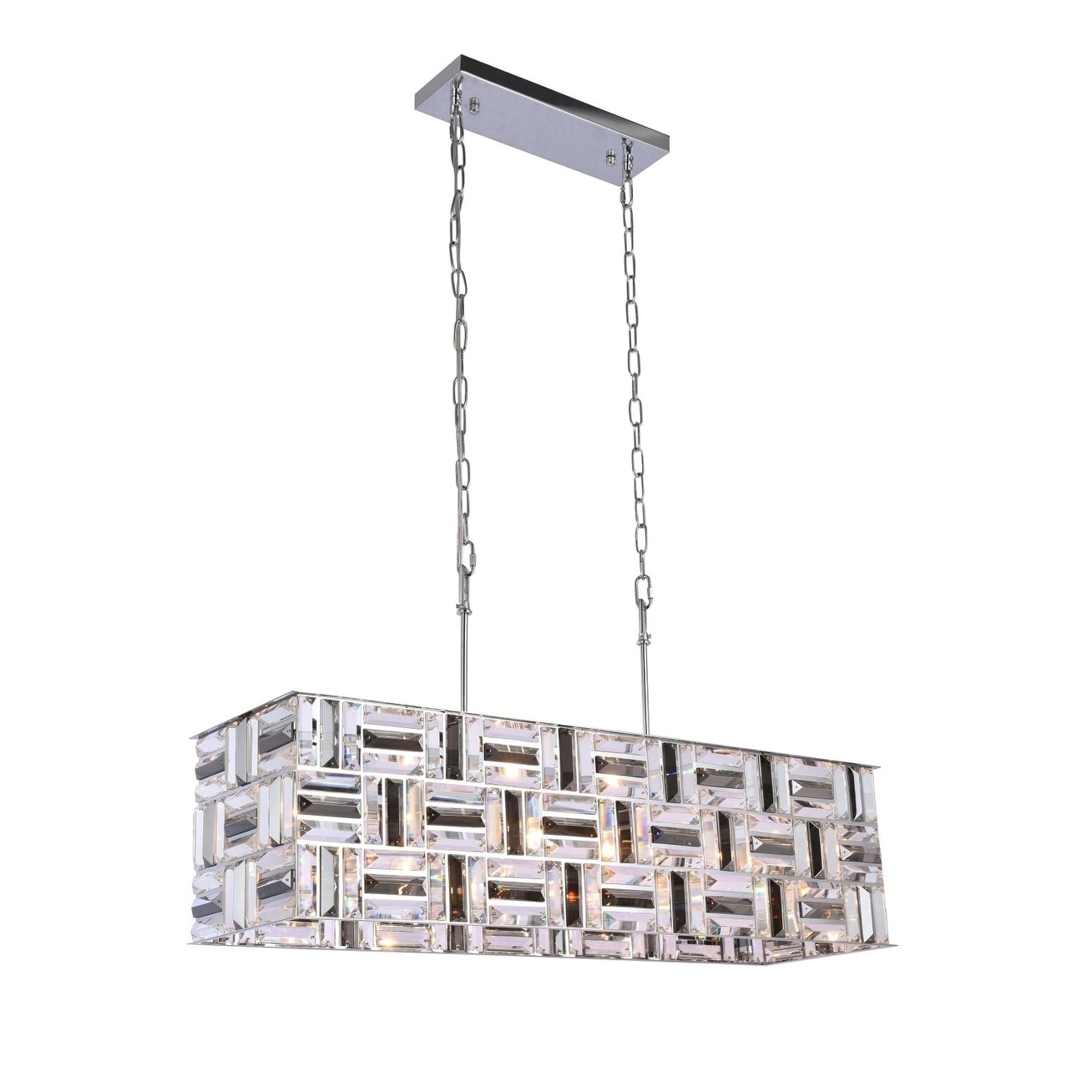 Chrome Iron Chandelier With Smoke Crystal - Chandeliers For Bedrooms by Overstock.com