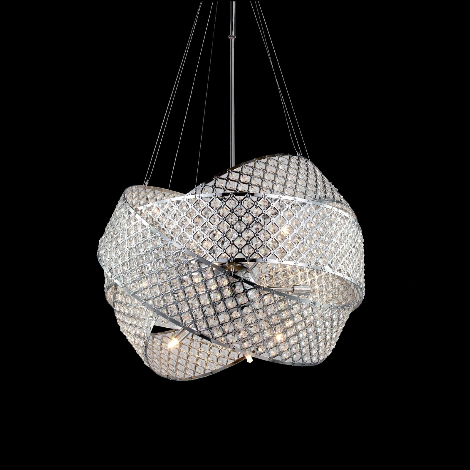 Crystal Chandelier With Chrome Iron Frame - Chandeliers For Bedrooms by Overstock.com