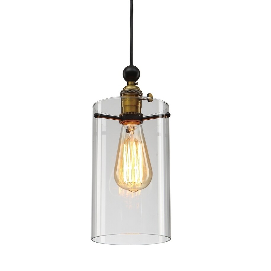 black and brass mini pendant light