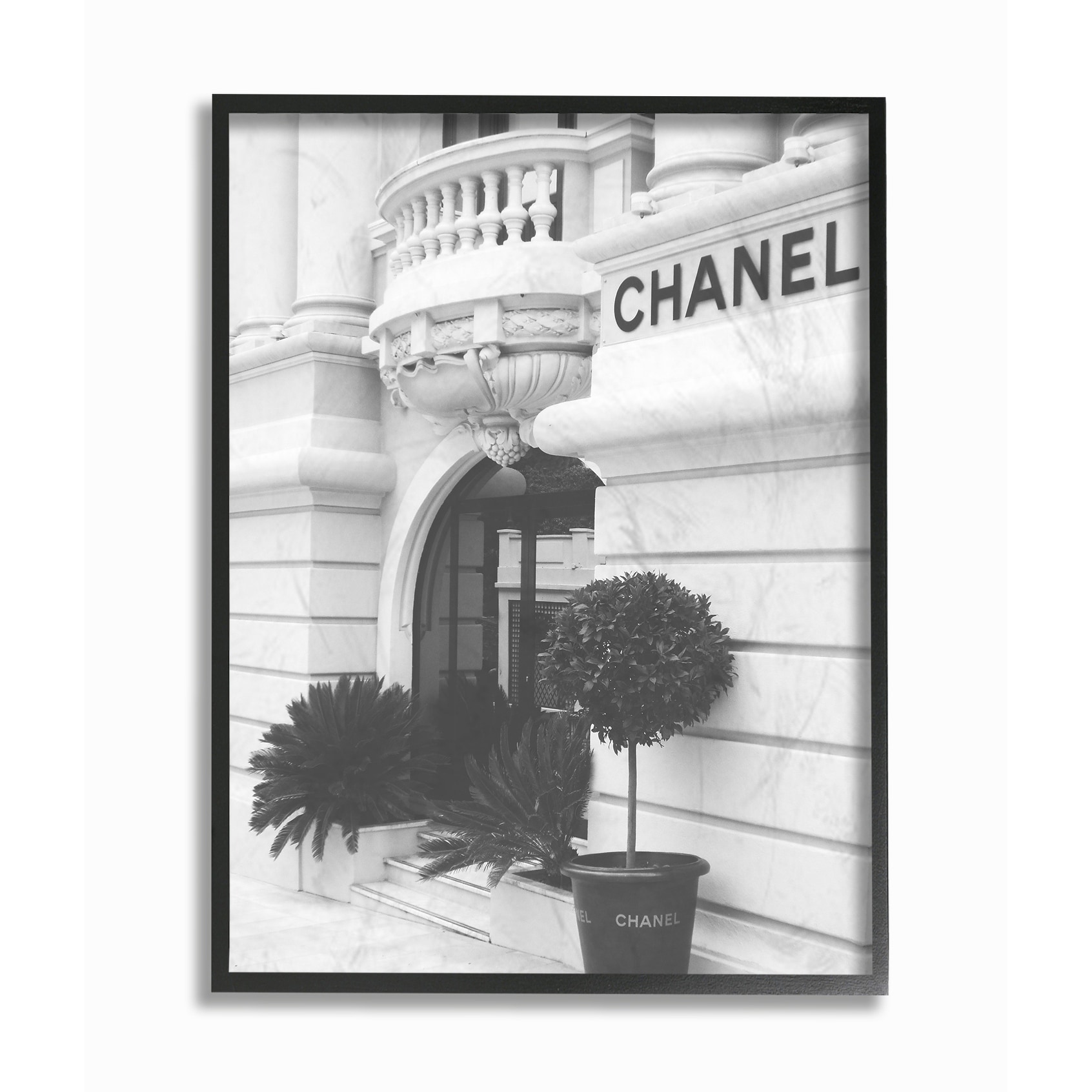 Shop Silver Orchid Black And White High Fashion Store Front Framed