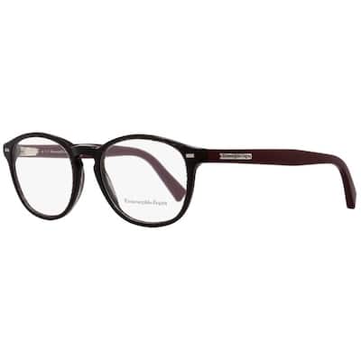 Ermenegildo Zegna EZ5057 005 Mens Black Stripe/Burgundy 49 mm Eyeglasses - Black Stripe/Burgundy - Black Stripe/Burgundy