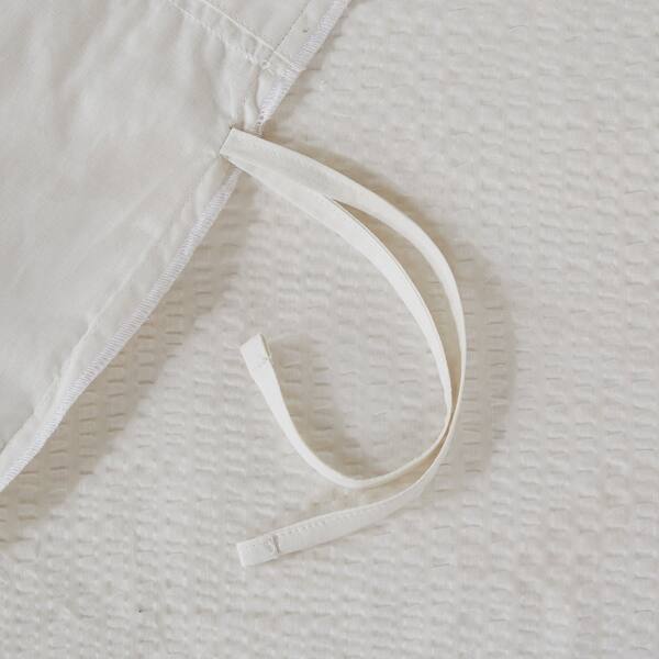 Shop Madison Park Joelie Ivory 3 Piece Cotton Seersucker Duvet