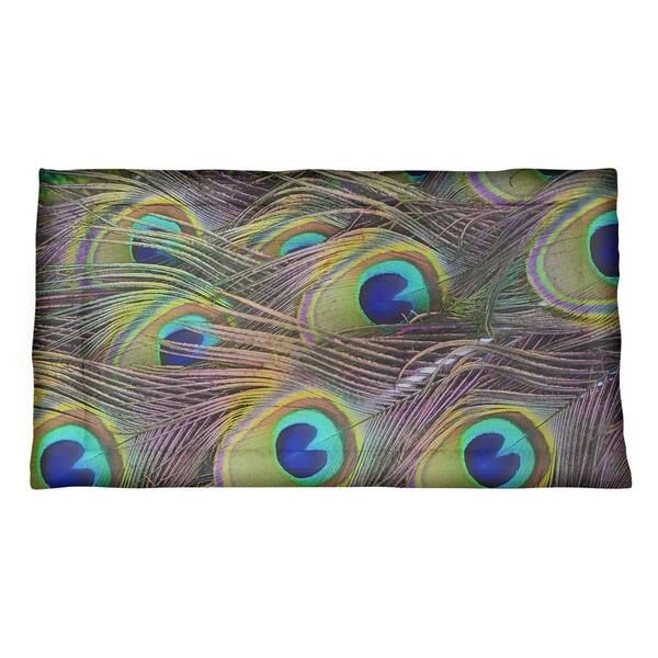 Katelyn Smith Peacock Feathers Pillow Sham Brushed Polyester Bed