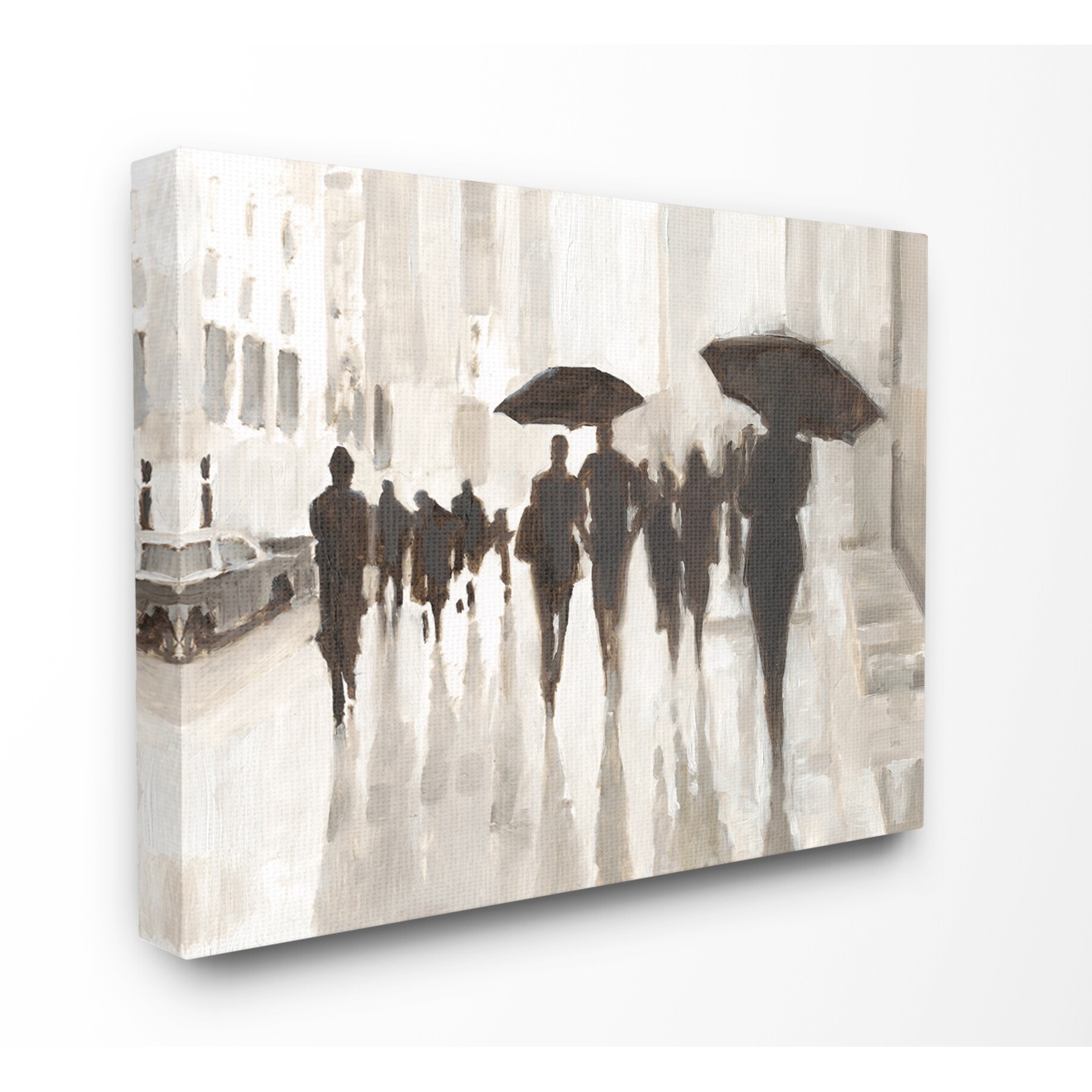 Shop The Stupell Home Decor Monotone Black And White Raining City