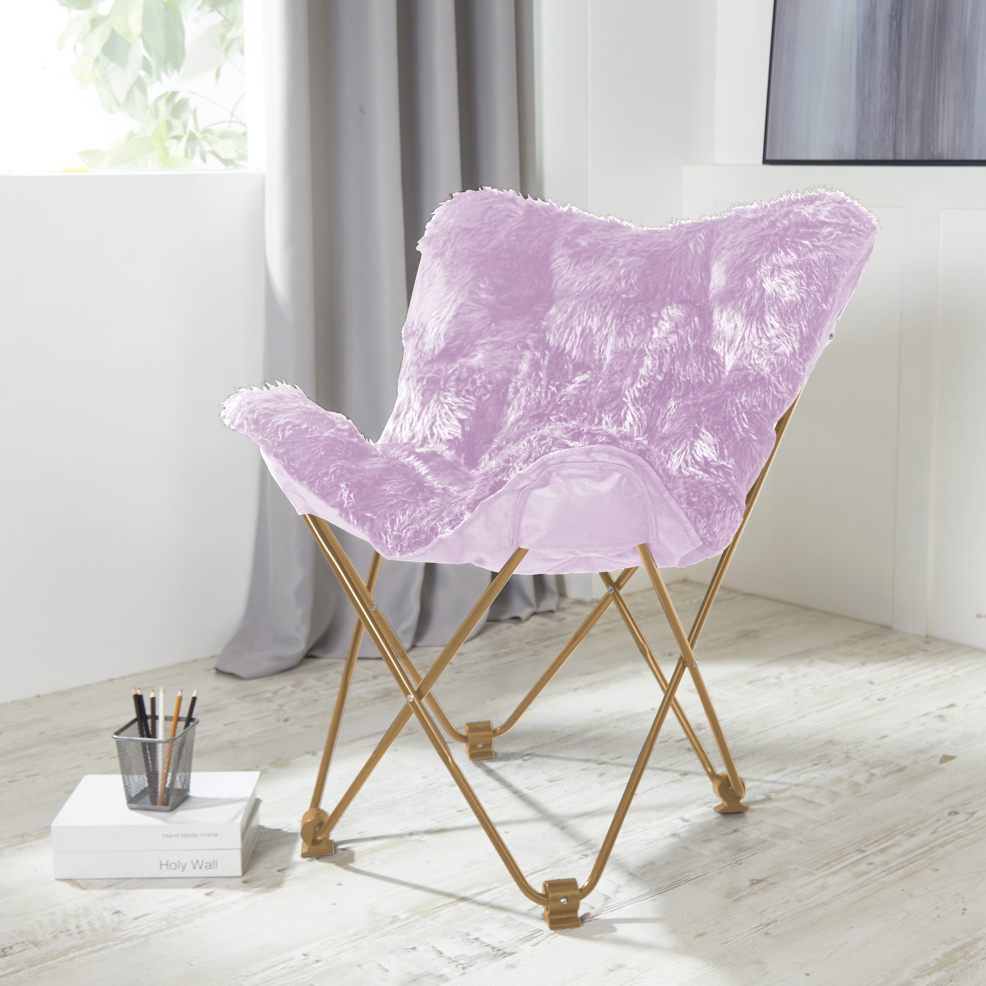 Faux fur butterfly discount chair