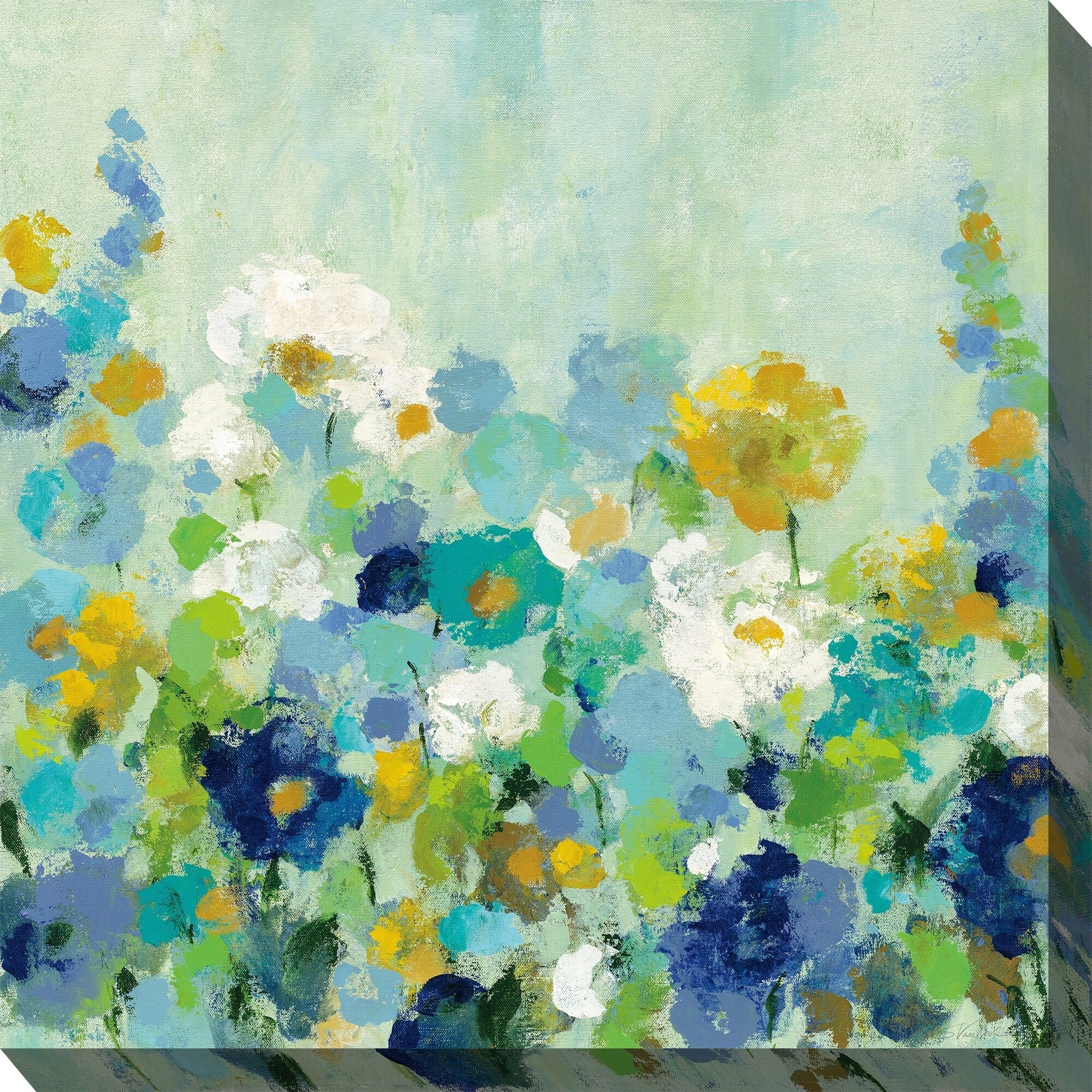 Shop Midsummer Blue Indoor Outdoor Art Multi Color Overstock