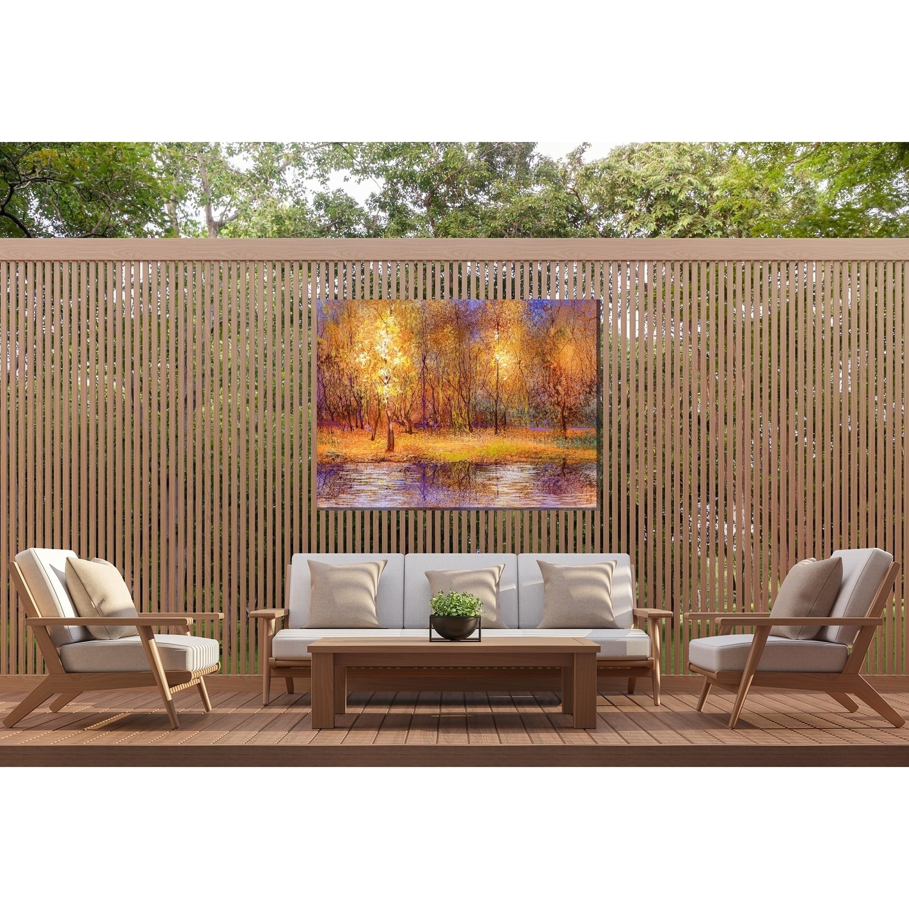 Shop Midnight Sun Indoor Outdoor Art Multi Color On Sale