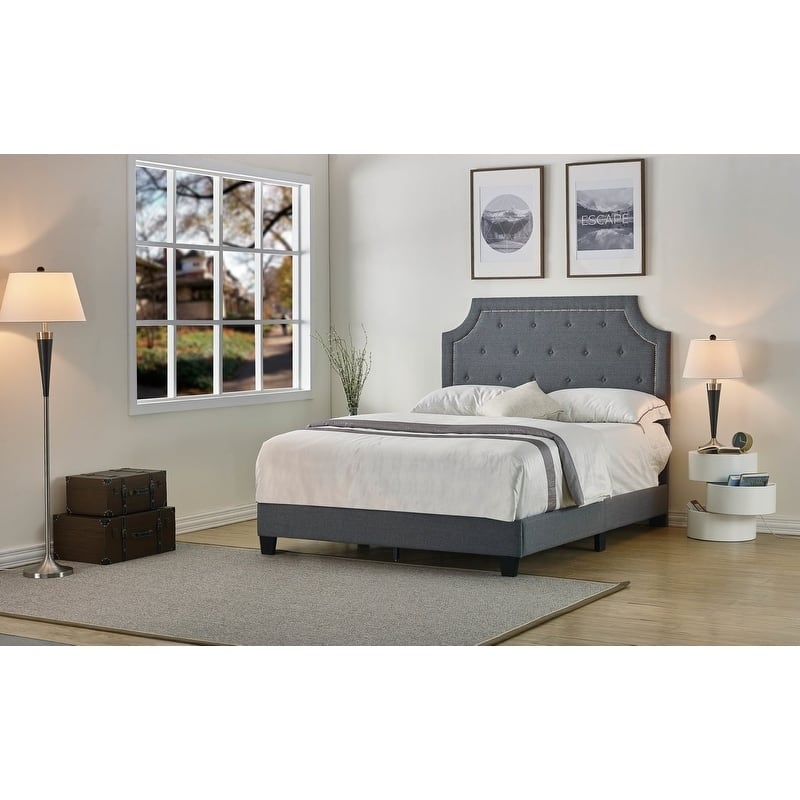 Skipper Scandinavian Upholstered Panel Bed