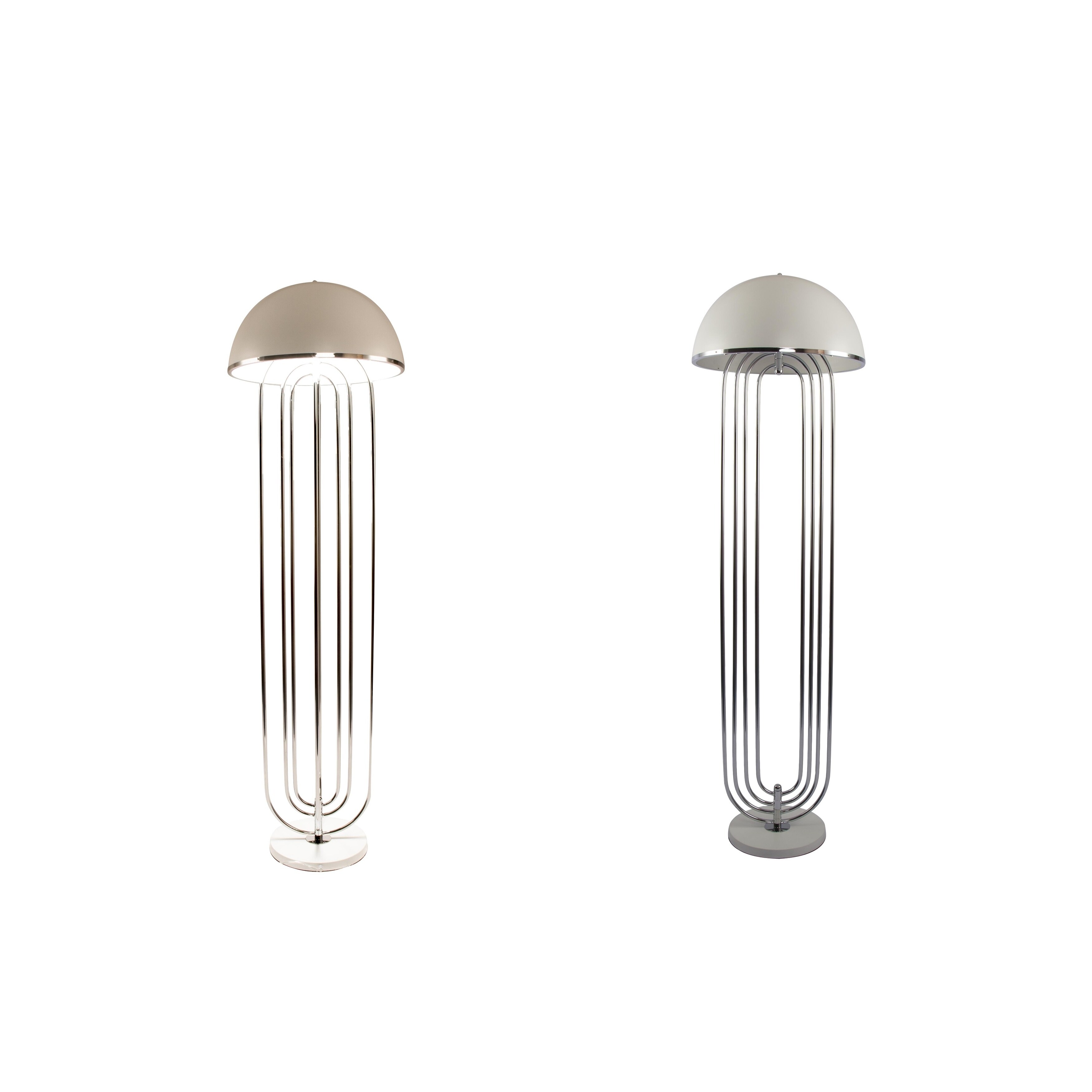 gold geometric floor lamp