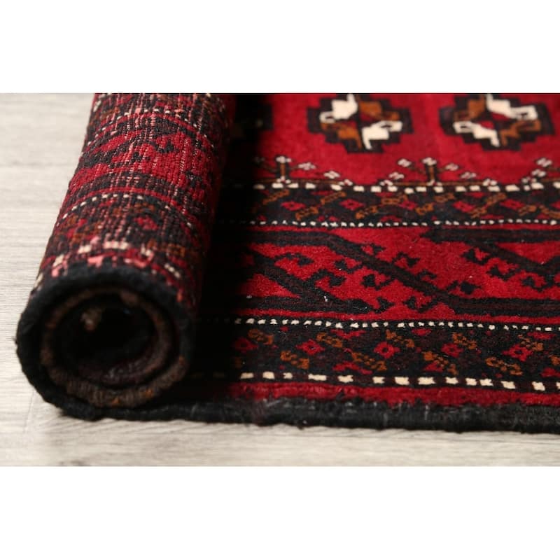Balouch Geometric Handmade Wool Persian Area Rug - 6'5" x 4'2"