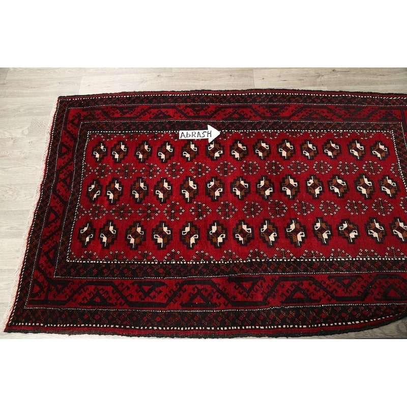 Balouch Geometric Handmade Wool Persian Area Rug - 6'5" x 4'2"