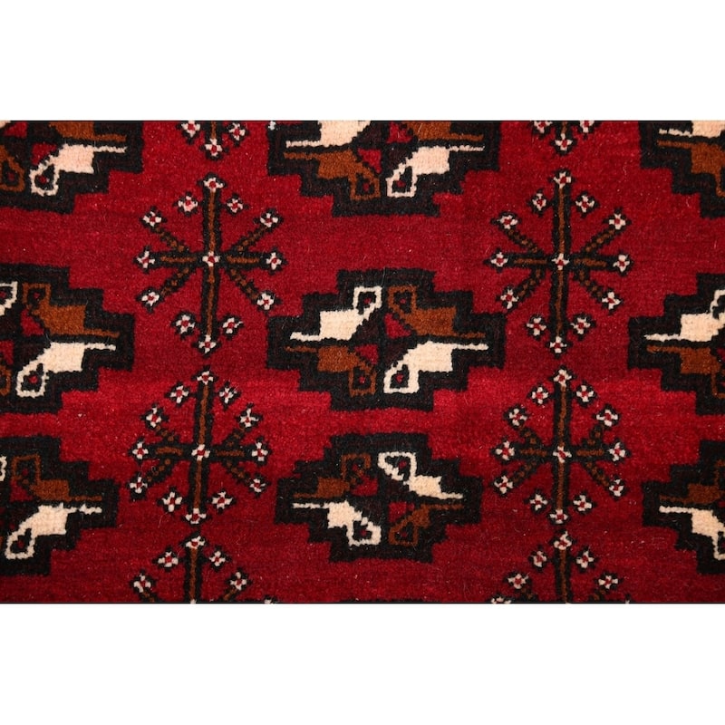 Balouch Geometric Handmade Wool Persian Area Rug - 6'5" x 4'2"