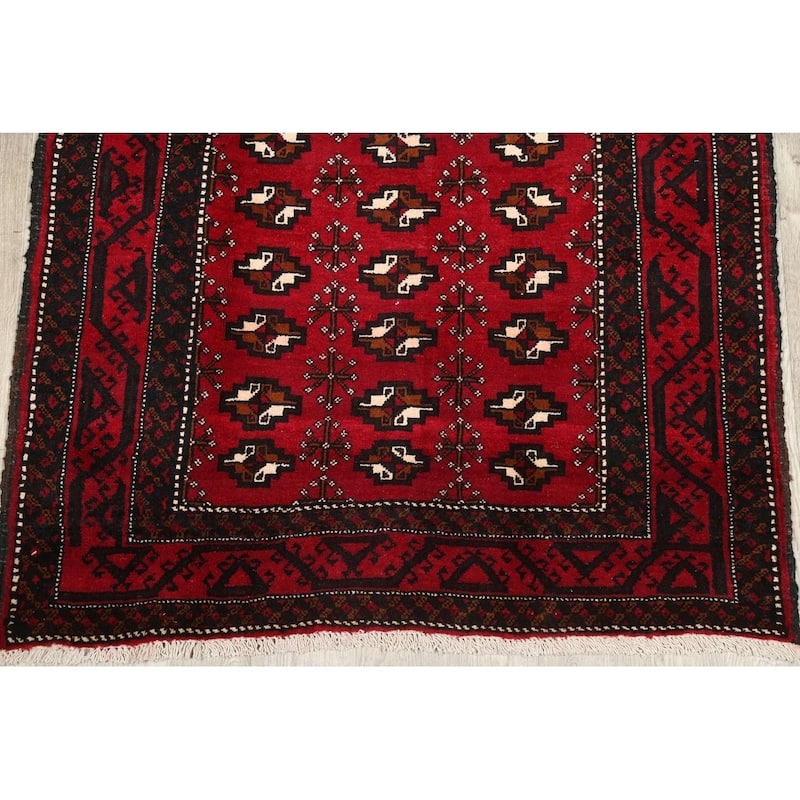 Balouch Geometric Handmade Wool Persian Area Rug - 6'5" x 4'2"
