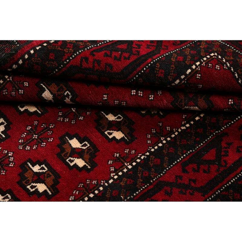 Balouch Geometric Handmade Wool Persian Area Rug - 6'5" x 4'2"