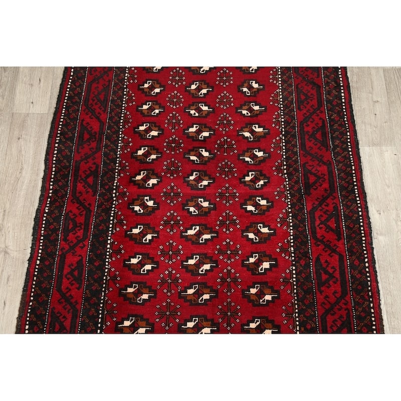 Balouch Geometric Handmade Wool Persian Area Rug - 6'5" x 4'2"