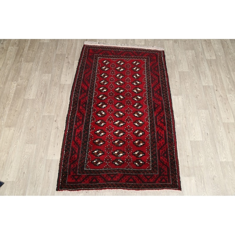 Balouch Geometric Handmade Wool Persian Area Rug - 6'5" x 4'2"