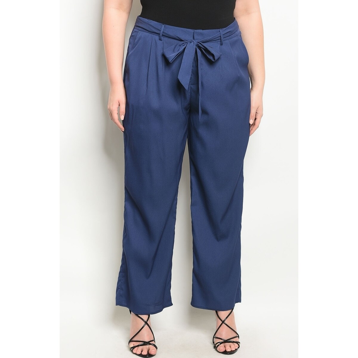 high waisted tie pants plus size