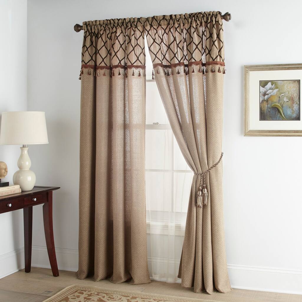 Nanshing Flo 4 Piece Traditional Sheer Curtain Panels - 57" x 84"
